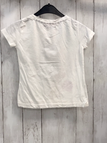 Desigual  T-Shirt  Gr. 110  weiß bunte Blumen silber glänzende Schrift 