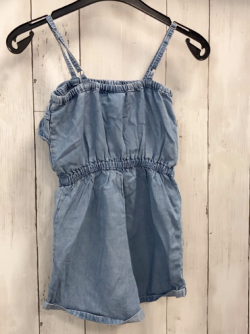 H&M  Playsuit  Gr. 116  blau Jeans Rüschen 