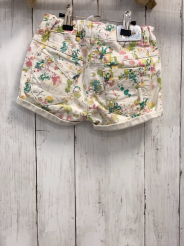 Pampolina  Shorts  Gr. 122  weiß bunte Blumen  Bund verstellbar 