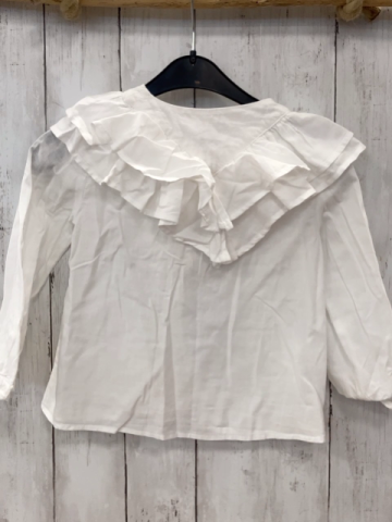 zara Sommerbluse Gr. 110  weiß Rüsschen