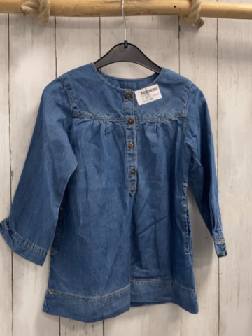 zara Kleid Gr. 98  blau Jeans 
