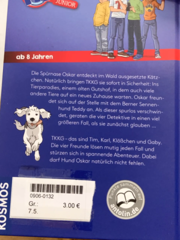   Buch TKKG junior Vier Pfoten in Not 