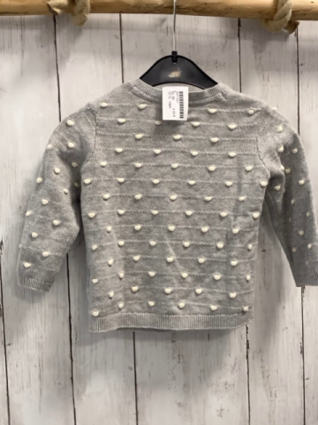 H&M  Strickjacke  Gr. 80  hellgrau weiße Noppen 