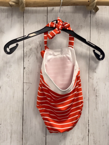 Tommy Hilfiger  Badeanzug  Gr. 80  rot weiße Streifen mit Neckholder 