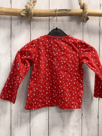   Langarmshirt  Gr. 86  rot Blumen