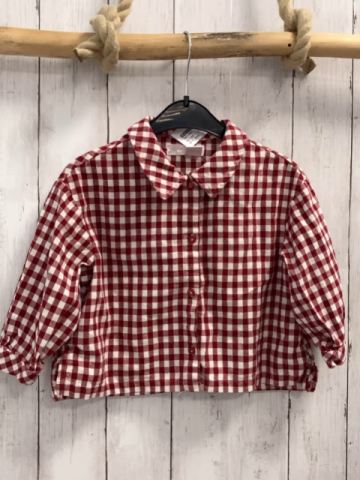 Zara  Bluse  Gr. 104  rot weiß kariert 
