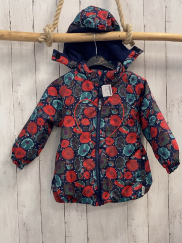 Racoon  Winterjacke  Gr. 104  blau rot mint Blumen mint oliv Bätter 