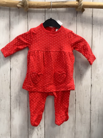   Overall Gr. 62  rot weiße Punkte 
