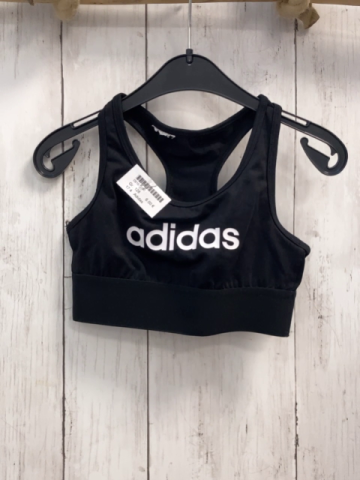 Adidas  Bustier  Gr. 128  schwarz weiße Schrift 