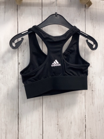 Adidas  Bustier  Gr. 128  schwarz weiße Schrift 