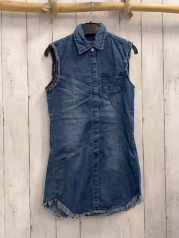 Blue Rebel  Kleid  Gr. 122/128  blau Fransensaum 