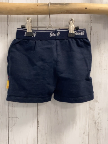 Steiff  Shorts  Gr. 86  blau rote Nähte Gummibund mit Schrift 