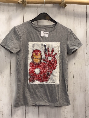 Name it  T-Shirt  Gr. 146  grau Pailettenbild 