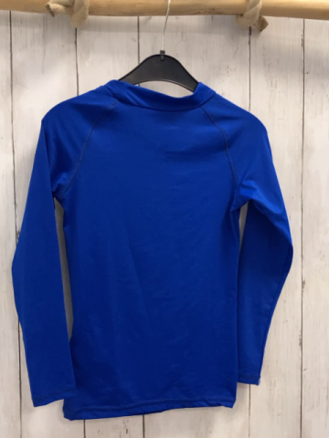 Decathlon  Sportshirt lang  Gr. 122/128  blau dunkelblau weiße Schrift 