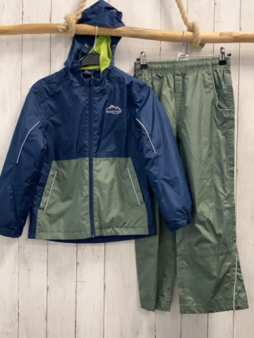 2tlg  Regenanzug  Gr. 122/128  blau kiwi 