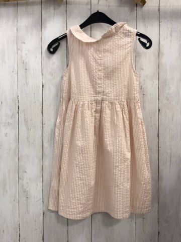 H&M  Kleid  Gr. 128  altrosa beige Streifen Struktur 