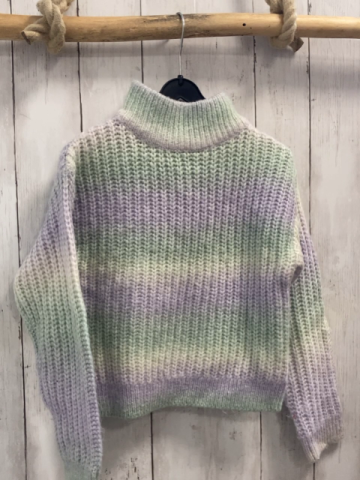 Tom Tailor Pullover Gr. 116  mint lila grün gelb Strick
