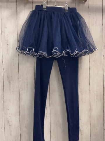  Leggings Gr. 140  blau mit Tüllrock