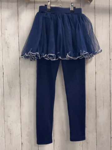  Leggings Gr. 128  blau mit Tüllrock
