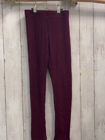 H&M Leggings Gr. 128  dunkelrot gerippt