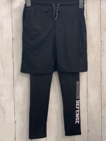  Sportleggings Gr. 134  schwarz mit Shorts 