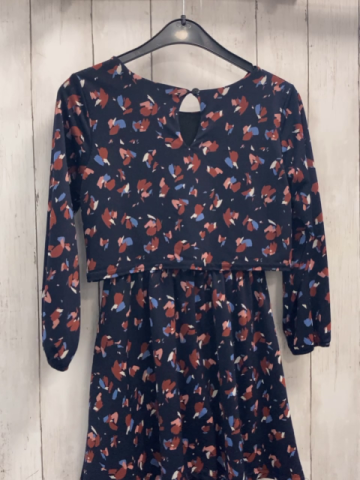 Naf Naf Kleid Gr. 128  blau rost rosa blau Muster