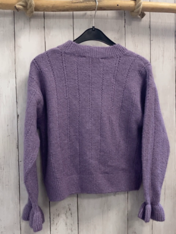 Strickjacke Gr. 128  flieder Lochmuster