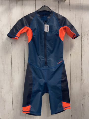  Schwimmoverall Gr. 134  petrol blau orange