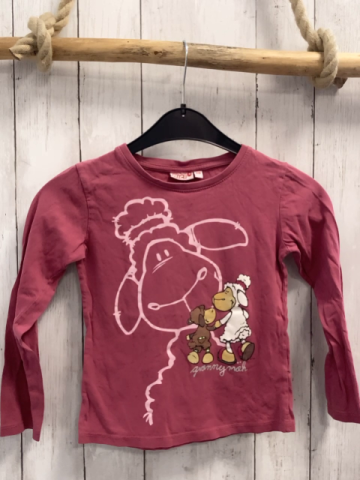 Nici Langarmshirt  Gr. 122  altrosa Schafe 