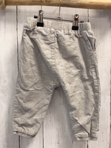   Hose  Gr. 86  grau Kord gefüttert Häkelblumen am Knie 