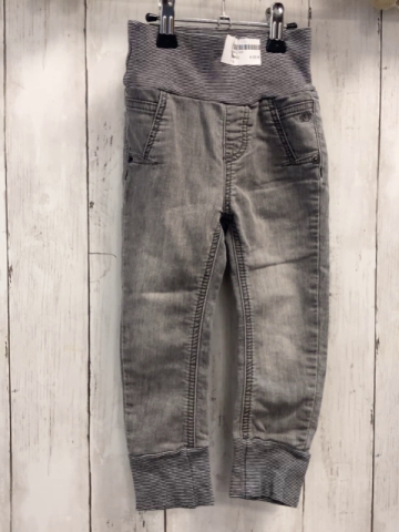   Hose  Gr. 92  grau Jeans + grau hellgrauer Streifenbund 