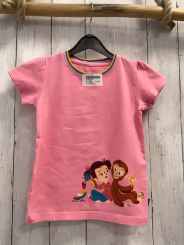 Jako-o  T-Shirt  Gr. 104  rosa Mädchen mit Affe 