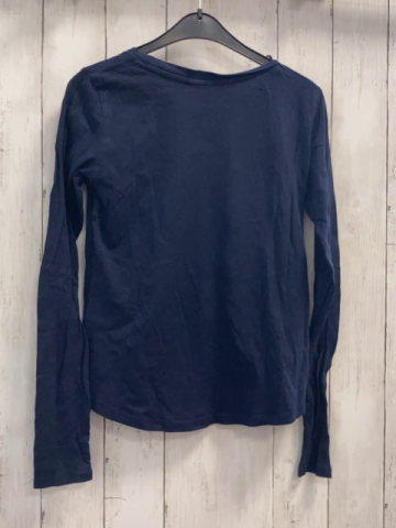 H&M  Langarmshirt  Gr. 170  blau Pailetteneinhornkopf 
