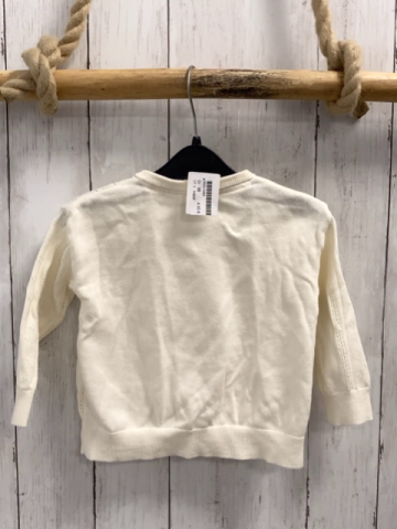 H&M  Strickjacke  Gr. 86  creme Lochmuster 