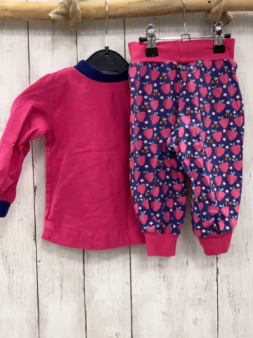 2tlg  Pullover + Leggings  Gr. 80  pink lila mit Früchten Biene 