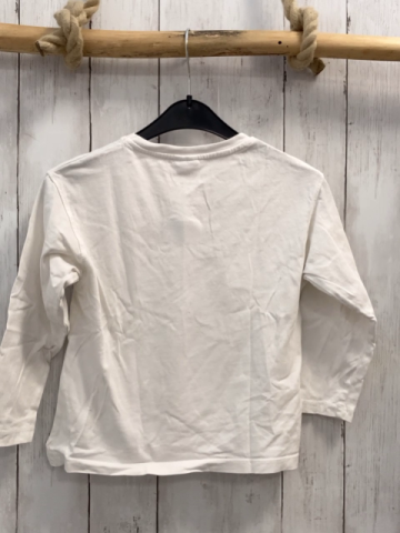 Zara  Langarmshirt  Gr. 122  weiß silber Steine 