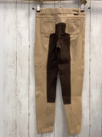 Decathlon  Reithose  Gr. 158  ocker braune Aufsätze 