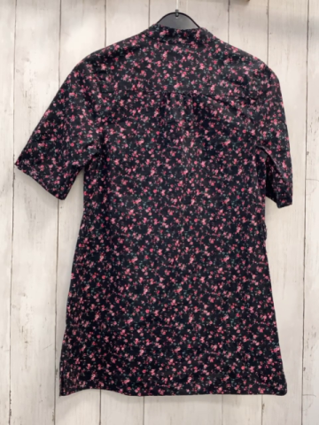 neu  Longbluse  Gr. 158/164  schwarz rot rosa Blumen 