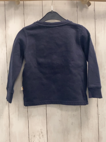 Salt & Pepper Pullover Gr. 92  blau Feuerwehrleiterwagen
