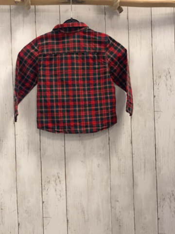 H&M Hemd Gr. 98  rot oliv kariert