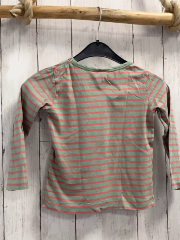 Alana  Langarmsirt  Gr. 104  mint hellrote Streifen Esel mit Blumen 