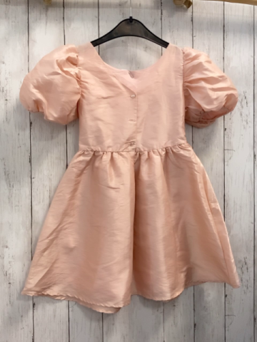 Sinsay Kleid  Gr. 128  lachs Puffärmel Gürtelband mit Schleife 