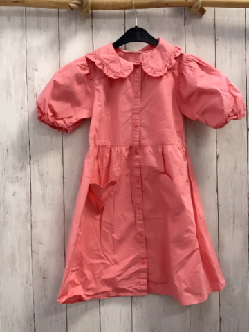 Sinsay  Kleid  Gr. 134  rosa Kragen mit Rüschenbund 