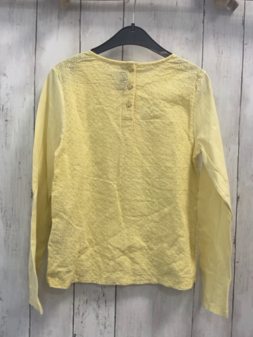 Sergent Major  Langarmshirt  Gr. 140  gelb Wanderer Blumen Lochstickerei 