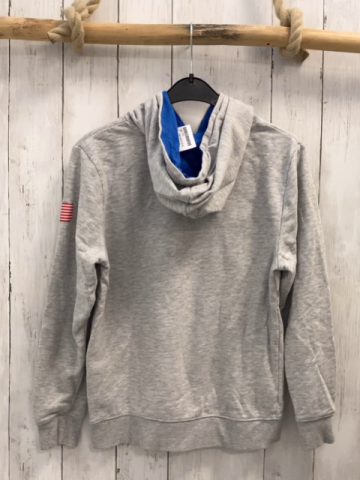 H&M  Pullover  Gr. 134/140  hellgrau Kapuze Schrift Nasa 