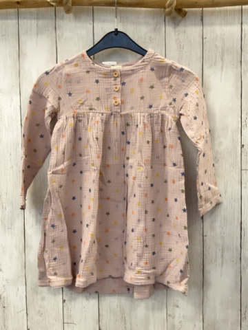 Alana Kleid Gr. 104  flieder bunte Sterne musselin