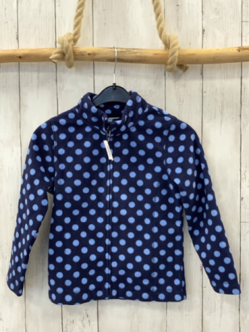  Fleecejacke Gr. 110  blau hellblaue Punkte