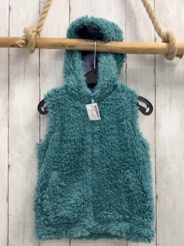 Mini Boden Weste Gr. 98  petrol Plüsch