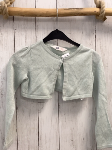 H&M Strickjacke Gr. 110  mint glitzernd