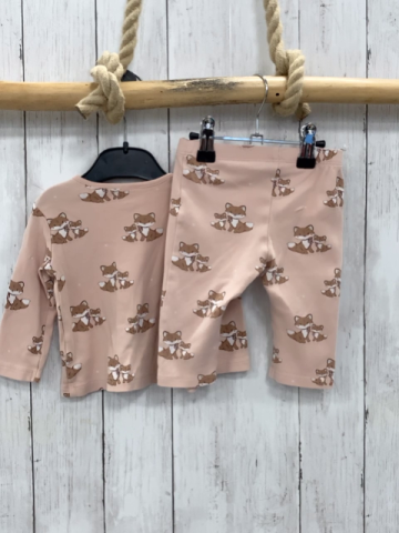 2tlg Schlafanzug  Gr. 68  rosa Füchse 